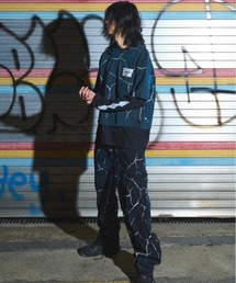 REGION（リージョン）の「【 RESURRECTION13】 lyered-L-sleeve / 【リザラクション】レイヤードロゴプリント長袖Tシャツ（Tシャツ/カットソー）」