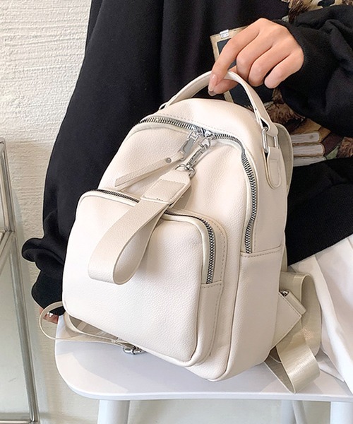 フェイクレザーミニリュック（バックパック/リュック）｜Amulet