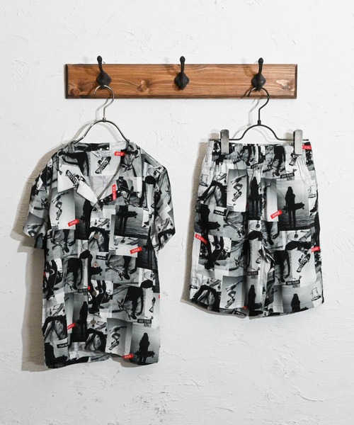 Anytime Songs(エニータイムソングス)の「アロハ セットアップ(シャツ/ブラウス・キッズ・ネイビー/ホワイト系その他3/ブラック系その他2/ネイビー系/ホワイト系その他5/ホワイト系その他2/ブラック系その他/オフホワイト/ブラック系その他3/ブラック/ホワイト系その他/ホワイト系その他4・160/150/140)」の1枚目の写真