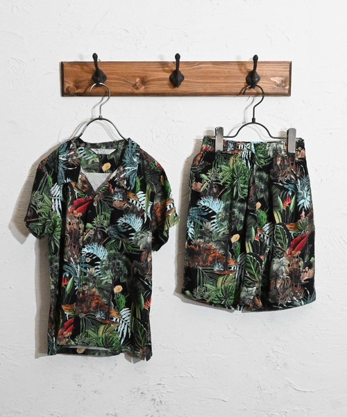 Anytime Songs(エニータイムソングス)の「アロハ セットアップ(シャツ/ブラウス・キッズ・ネイビー/ホワイト系その他3/ブラック系その他2/ネイビー系/ホワイト系その他5/ホワイト系その他2/ブラック系その他/オフホワイト/ブラック系その他3/ブラック/ホワイト系その他/ホワイト系その他4・160/150/140)」の8枚目の写真