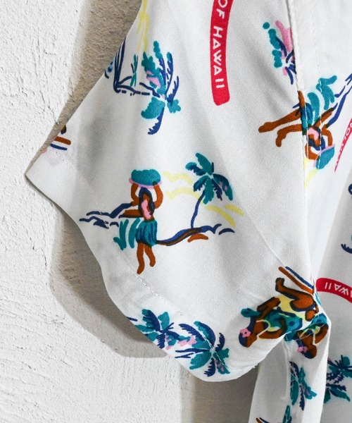 Anytime Songs(エニータイムソングス)の「アロハ セットアップ(シャツ/ブラウス・キッズ・ネイビー/ホワイト系その他3/ブラック系その他2/ネイビー系/ホワイト系その他5/ホワイト系その他2/ブラック系その他/オフホワイト/ブラック系その他3/ブラック/ホワイト系その他/ホワイト系その他4・160/150/140)」の18枚目の写真