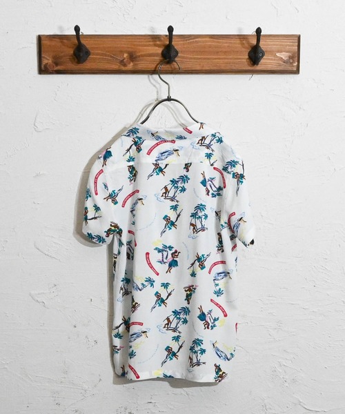 Anytime Songs(エニータイムソングス)の「アロハ セットアップ(シャツ/ブラウス・キッズ・ネイビー/ホワイト系その他3/ブラック系その他2/ネイビー系/ホワイト系その他5/ホワイト系その他2/ブラック系その他/オフホワイト/ブラック系その他3/ブラック/ホワイト系その他/ホワイト系その他4・160/150/140)」の15枚目の写真