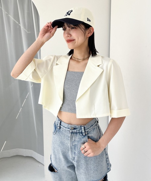 Heather（ヘザー）の「バックスリットボレロショートジャケット