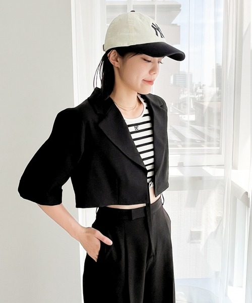 Heather（ヘザー）の「バックスリットボレロショートジャケット