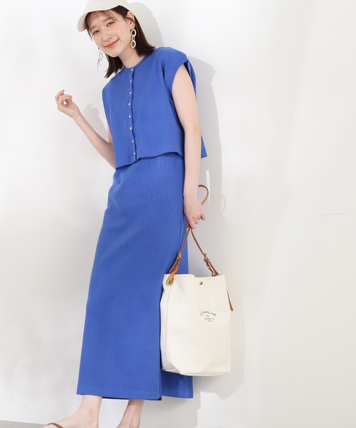 N.(N. Natural Beauty Basic)(エヌエヌナチュラルビューティーベーシック)の「◆ベスト×ワンピースカットソーセット(ワンピース・レディース・ブラック/ブラウン/ブルー・MEDIUM)」の3枚目の写真