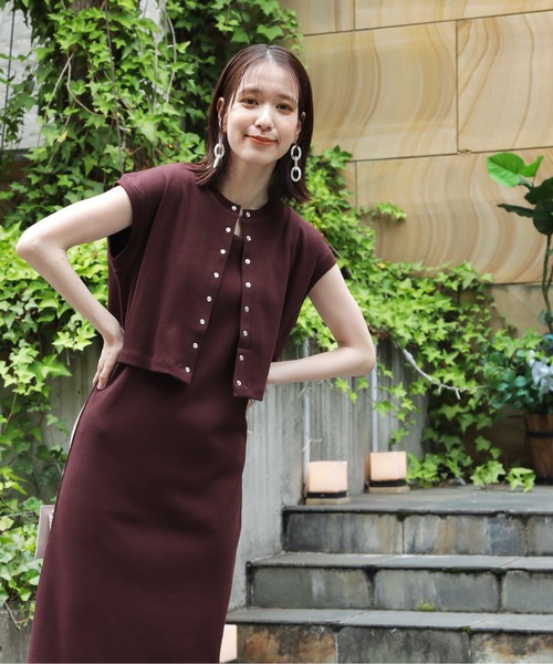 N.(N. Natural Beauty Basic)(エヌエヌナチュラルビューティーベーシック)の「◆ベスト×ワンピースカットソーセット(ワンピース・レディース・ブラック/ブラウン/ブルー・MEDIUM)」の15枚目の写真