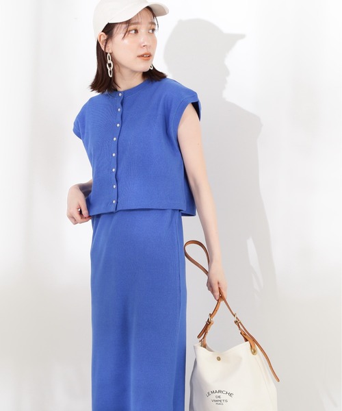 N.(N. Natural Beauty Basic)(エヌエヌナチュラルビューティーベーシック)の「◆ベスト×ワンピースカットソーセット(ワンピース・レディース・ブラック/ブラウン/ブルー・MEDIUM)」の9枚目の写真