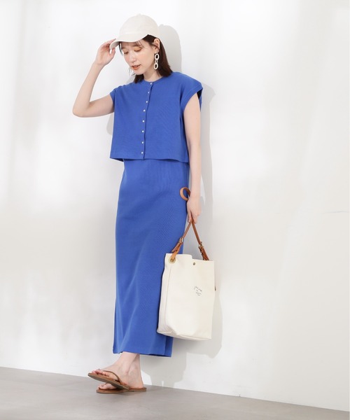 N.(N. Natural Beauty Basic)(エヌエヌナチュラルビューティーベーシック)の「◆ベスト×ワンピースカットソーセット(ワンピース・レディース・ブラック/ブラウン/ブルー・MEDIUM)」の20枚目の写真