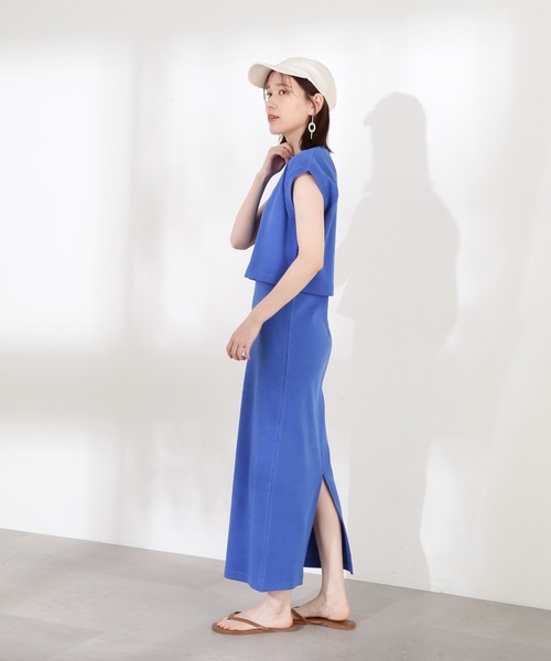 N.(N. Natural Beauty Basic)(エヌエヌナチュラルビューティーベーシック)の「◆ベスト×ワンピースカットソーセット(ワンピース・レディース・ブラック/ブラウン/ブルー・MEDIUM)」の6枚目の写真