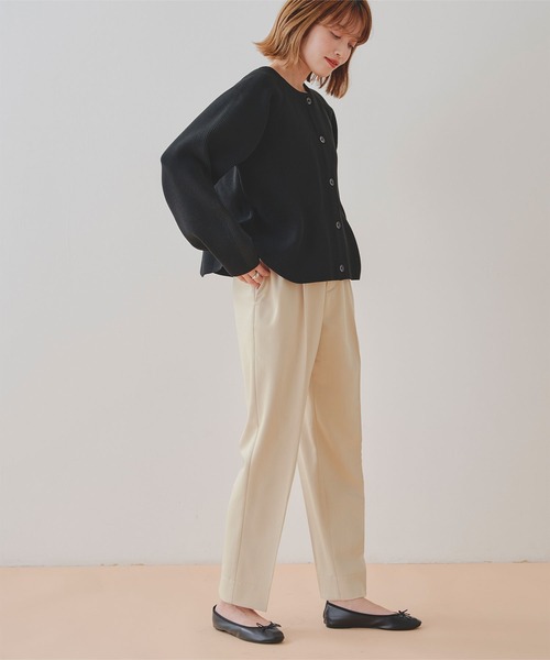 titivate(ティティベイト)の「フロントタックテーパードパンツ(その他パンツ・レディース・カーキ/ブラック/オリーブ/アイボリー・L/S/M/PS(XS-S))」の9枚目の写真