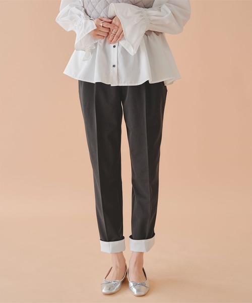 titivate(ティティベイト)の「フロントタックテーパードパンツ(その他パンツ・レディース・カーキ/ブラック/オリーブ/アイボリー・L/S/M/PS(XS-S))」の7枚目の写真