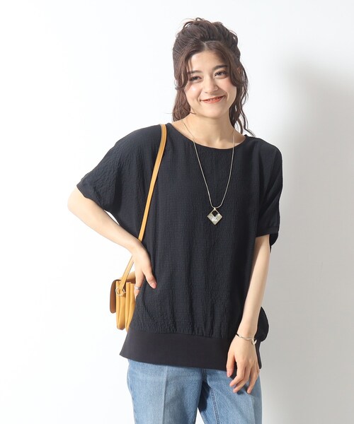 DRESKIP(ドレスキップ)の「◆ゆるっと楽ちん しぼしぼドルマンブラウス(シャツ/ブラウス・レディース・ピンク系/ナチュラル/オフホワイト/ブルー/イエロー/ブラック・00)」の11枚目の写真