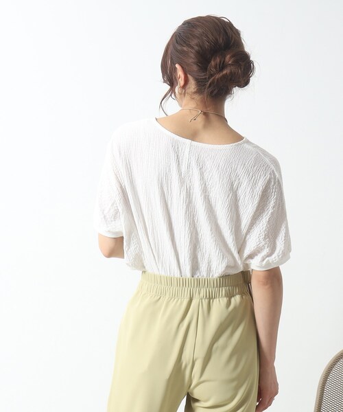 DRESKIP(ドレスキップ)の「◆ゆるっと楽ちん しぼしぼドルマンブラウス(シャツ/ブラウス・レディース・ピンク系/ナチュラル/オフホワイト/ブルー/イエロー/ブラック・00)」の19枚目の写真