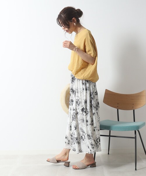 DRESKIP(ドレスキップ)の「◆ゆるっと楽ちん しぼしぼドルマンブラウス(シャツ/ブラウス・レディース・ピンク系/ナチュラル/オフホワイト/ブルー/イエロー/ブラック・00)」の21枚目の写真