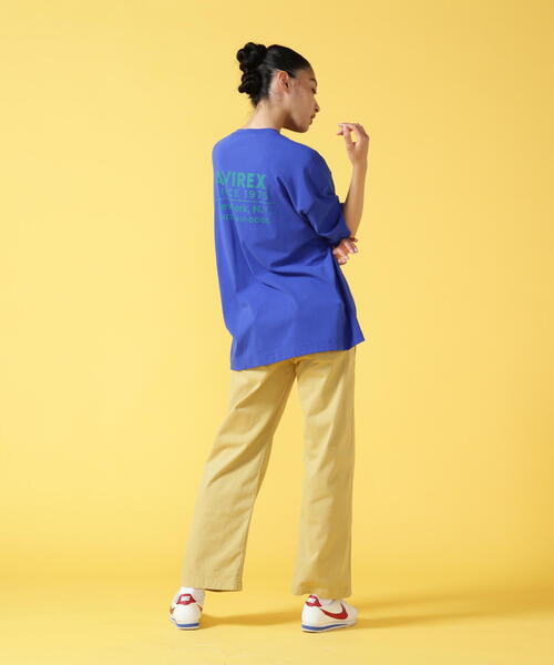 AVIREX(アヴィレックス)の「“AVI-DOGS” T-SHIRT/AVIREX DOGS Tシャツ(Tシャツ/カットソー・レディース・パープル/グレー/ブルー・FREE)」の4枚目の写真