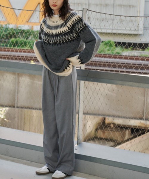 Auntie Rosa Holiday（アンティローザホリデー）の「イージーワイドスラックス（スラックス・レディース・ブラック/グレー・SMALL/MEDIUM）」の4枚目の写真