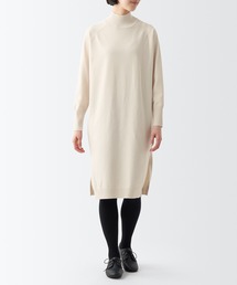 無印良品 | 洗えるニットハイネックワンピース(ワンピース)