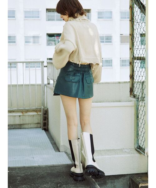 jouetie（ジュエティ）の「ダメージケーブルニット（ニット/セーター・レディース・レッド/アイボリー/ブラック/ブルー・MEDIUM）」の13枚目の写真