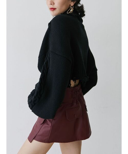 jouetie（ジュエティ）の「ダメージケーブルニット（ニット/セーター・レディース・レッド/アイボリー/ブラック/ブルー・MEDIUM）」の19枚目の写真