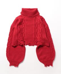 jouetie | ダメージケーブルニット(ニット/セーター)