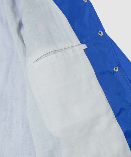 KHOKI（コッキ）の「Cross-stitch coach jacket（その他アウター・メンズ・ブルー/イエロー/ホワイト/グリーン・2/3）」の14枚目の写真