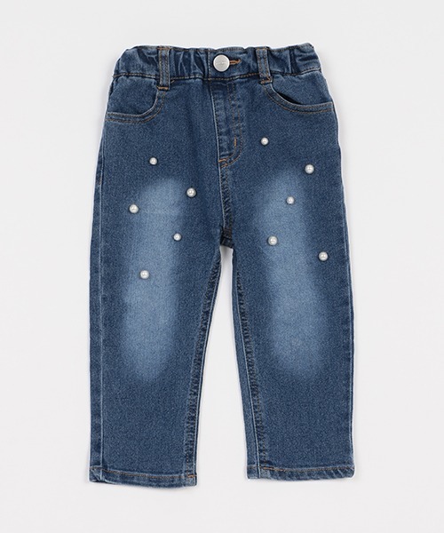 petit main（プティマイン）の「【リンク】パールデニムパンツ★（その他パンツ・キッズ・ブルー/ブラック・90cm/120cm/130cm/100cm/110cm/80ｃｍ）」の4枚目の写真