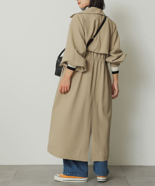 SENSE OF PLACE by URBAN RESEARCH(センスオブプレイスバイアーバンリサーチ)の「ウエストギャザートレンチコート(トレンチコート・レディース・ベージュ/ライトベージュ・ONE)」の5枚目の写真
