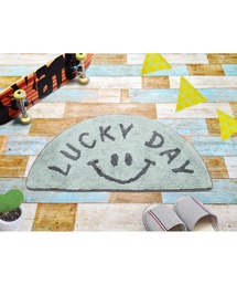 salle de bal（サルデバル）の「smile mat スマイル マット ニコちゃん セミサークル マット mattsemicircle TCI（ラグ/マット）」