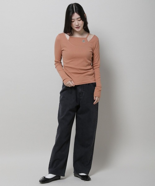 MAGPIEROBIN（マグパイロビン）の「MAGPIE ROBIN／PONYロゴT SET 2979738（Tシャツ/カットソー・レディース・オレンジ/ネイビー/アイボリー・FREE）」の4枚目の写真