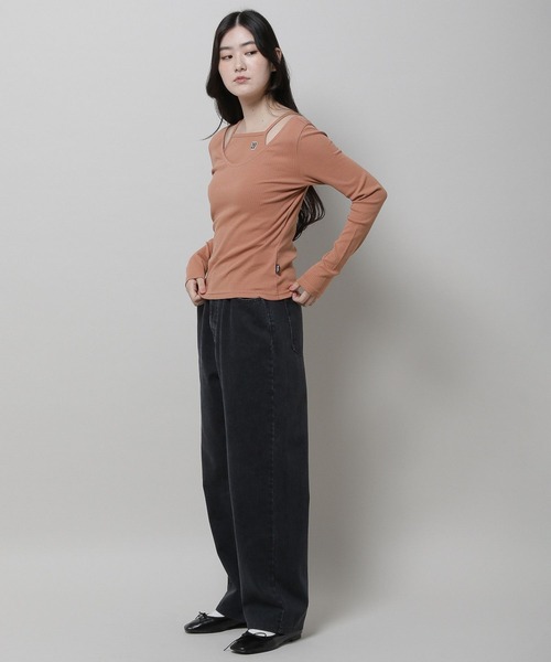 MAGPIEROBIN（マグパイロビン）の「MAGPIE ROBIN／PONYロゴT SET 2979738（Tシャツ/カットソー・レディース・オレンジ/ネイビー/アイボリー・FREE）」の5枚目の写真