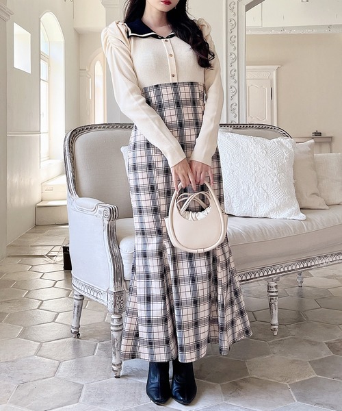 MIIA（ミーア）の「衿付パワショルニット（ニット/セーター・レディース・ブラック/ピンク/オフホワイト・FREE）」の15枚目の写真