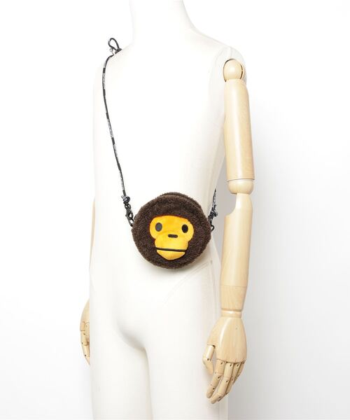 A BATHING APE（アベイシングエイプ）の「BABY MILO FACE CROSS BAG（ショルダーバッグ・メンズ・ブラウン・FREE）」の7枚目の写真