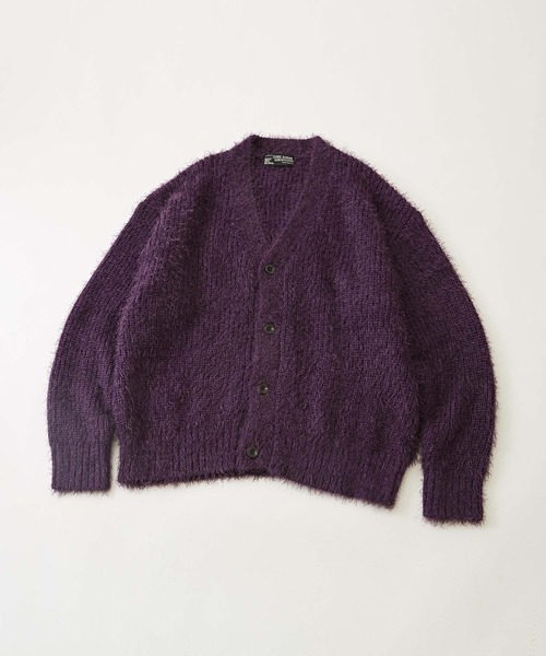 CUBE SUGAR（キューブシュガー）の「シャギーニットVネックカーディガン（カーディガン/ボレロ・レディース・レッド/チャコールグレー/パープル/イエロー・M）」の19枚目の写真