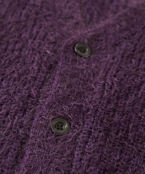 CUBE SUGAR（キューブシュガー）の「シャギーニットVネックカーディガン（カーディガン/ボレロ・レディース・レッド/チャコールグレー/パープル/イエロー・M）」の21枚目の写真