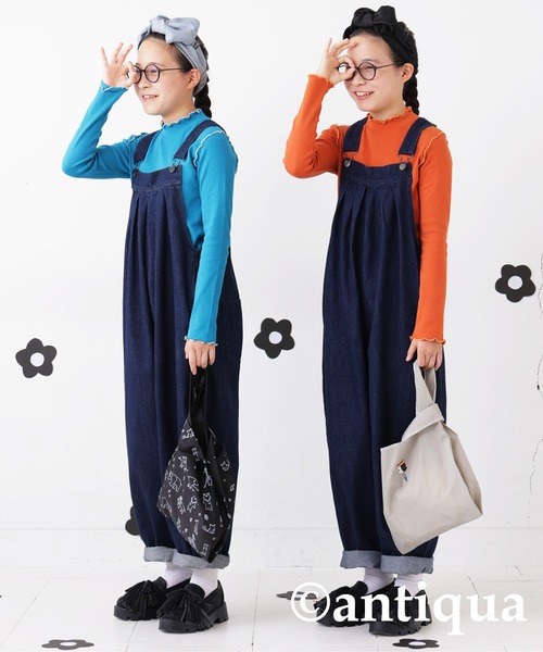 antiqua（アンティカ）の「デニムバルーンサロペット（サロペット/オーバーオール・キッズ・インディゴブルー/ノンウォッシュ・130/140/150/160）」の19枚目の写真