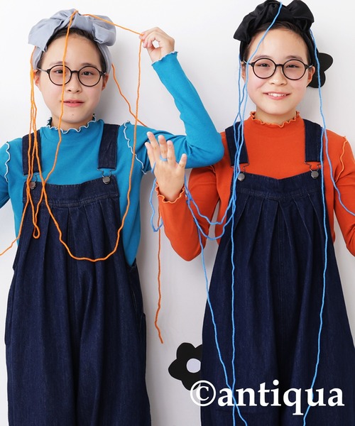 antiqua（アンティカ）の「デニムバルーンサロペット（サロペット/オーバーオール・キッズ・インディゴブルー/ノンウォッシュ・130/140/150/160）」の21枚目の写真