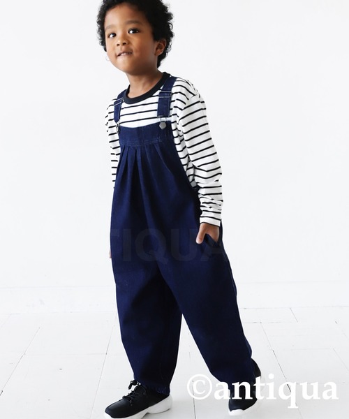 antiqua（アンティカ）の「デニムバルーンサロペット（サロペット/オーバーオール・キッズ・インディゴブルー/ノンウォッシュ・130/140/150/160）」の13枚目の写真