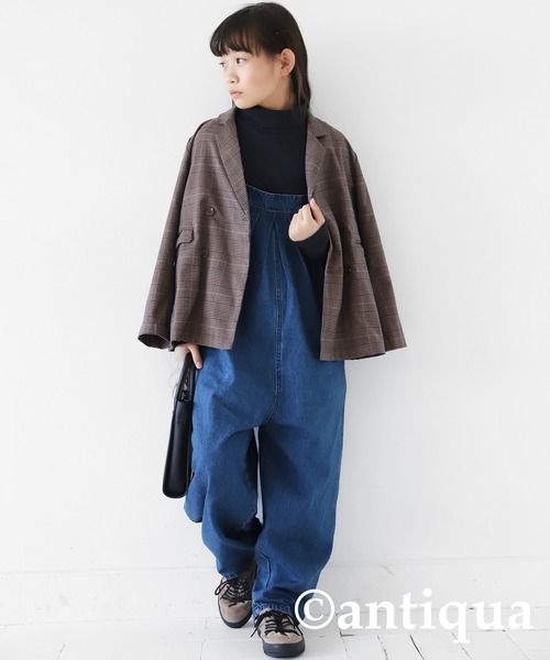 antiqua（アンティカ）の「デニムバルーンサロペット（サロペット/オーバーオール・キッズ・インディゴブルー/ノンウォッシュ・130/140/150/160）」の7枚目の写真