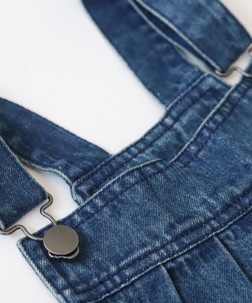 antiqua（アンティカ）の「デニムバルーンサロペット（サロペット/オーバーオール・キッズ・インディゴブルー/ノンウォッシュ・130/140/150/160）」の9枚目の写真