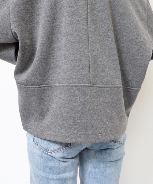 andme（アンドミー）の「ランタンスリーブ裏フリースノーカラーブルゾン（ブルゾン・レディース・チャコールグレー/ブラウン/ブラック/アイボリー・L/M）」の16枚目の写真