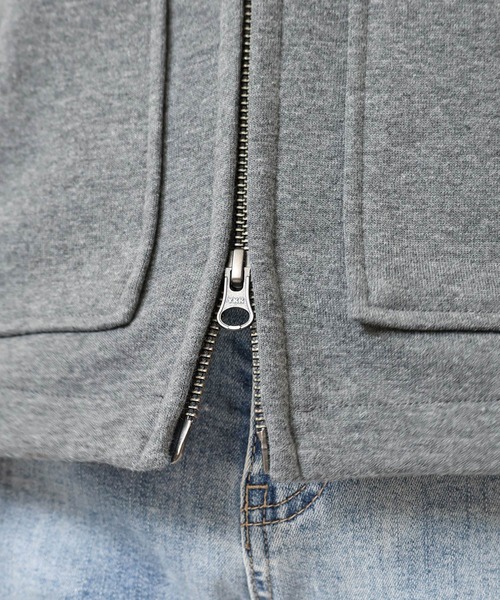 andme（アンドミー）の「ランタンスリーブ裏フリースノーカラーブルゾン（ブルゾン・レディース・チャコールグレー/ブラウン/ブラック/アイボリー・L/M）」の18枚目の写真