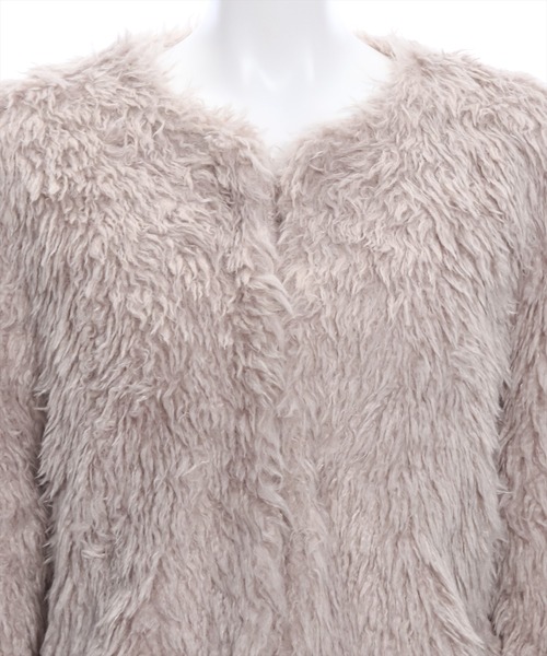 clear（クリア）の「プードルファージャケット（その他アウター・レディース・モカ/グレイッシュベージュ/アイボリー・F）」の8枚目の写真