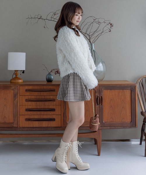 clear（クリア）の「プードルファージャケット（その他アウター・レディース・モカ/グレイッシュベージュ/アイボリー・F）」の14枚目の写真