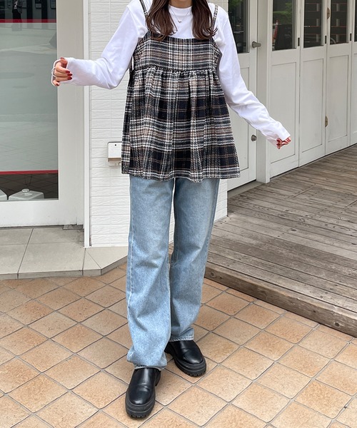 セール】ツイードチェックビスチェ（キャミソール）｜LE MORE（リモア