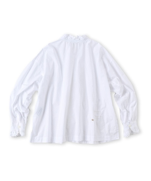 45R バチストカットワークのフリルスモックブラウス 45rpm 45R バチストカットワークのフリルスモックブラウス 45R カットワーク