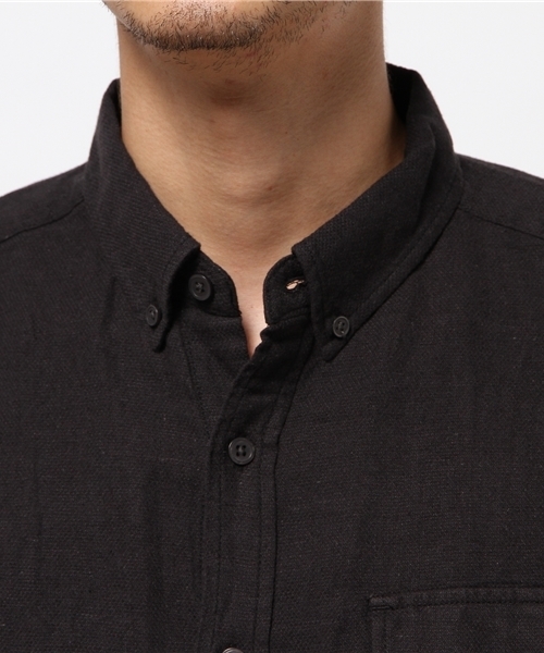OUTLET（アウトレット）の「【CIAOPANIC TYPY】綿麻ロイヤルOX7分BDシャツ（シャツ/ブラウス・メンズ・ネイビー/ブラック/ホワイト・MEDIUM/LARGE/SMALL）」の14枚目の写真