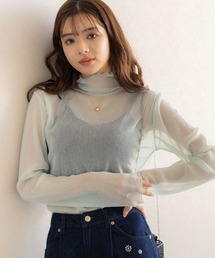 RAGEBLUE（レイジブルー）の「ハイネックラメシアートップス（Tシャツ/カットソー）」