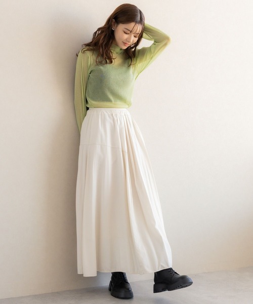 RAGEBLUE(レイジブルー)の「ハイネックラメシアートップス(Tシャツ/カットソー・レディース・グリーン/グレー/ライトグレー/ホワイト・FREE)」の15枚目の写真