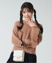 by LOVEiT | 袖リボンシャギーニット(ニット/セーター)