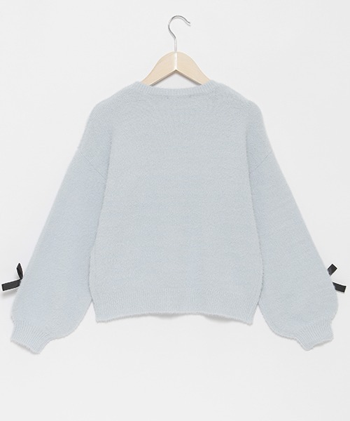 by LOVEiT（バイラビット）の「袖リボンシャギーニット（ニット/セーター・キッズ・オフホワイト/ブルー/モカ・150cm/120cm/160cm/130cm/140cm）」の11枚目の写真